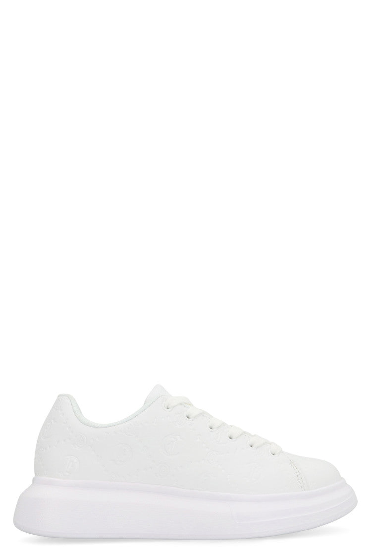 White Leather Low-top Sneakers 1