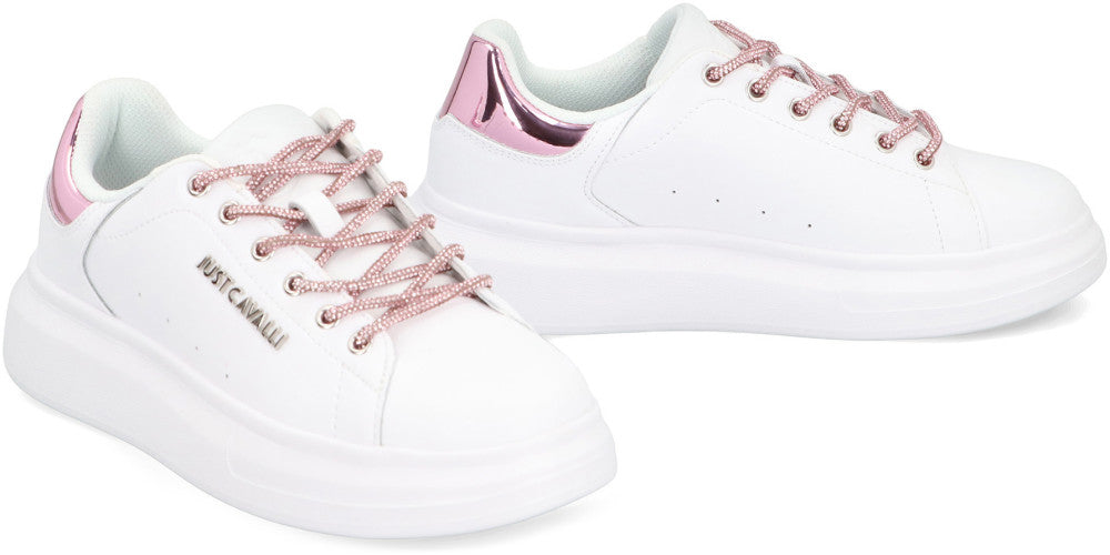 White Leather Low-top Sneakers 3