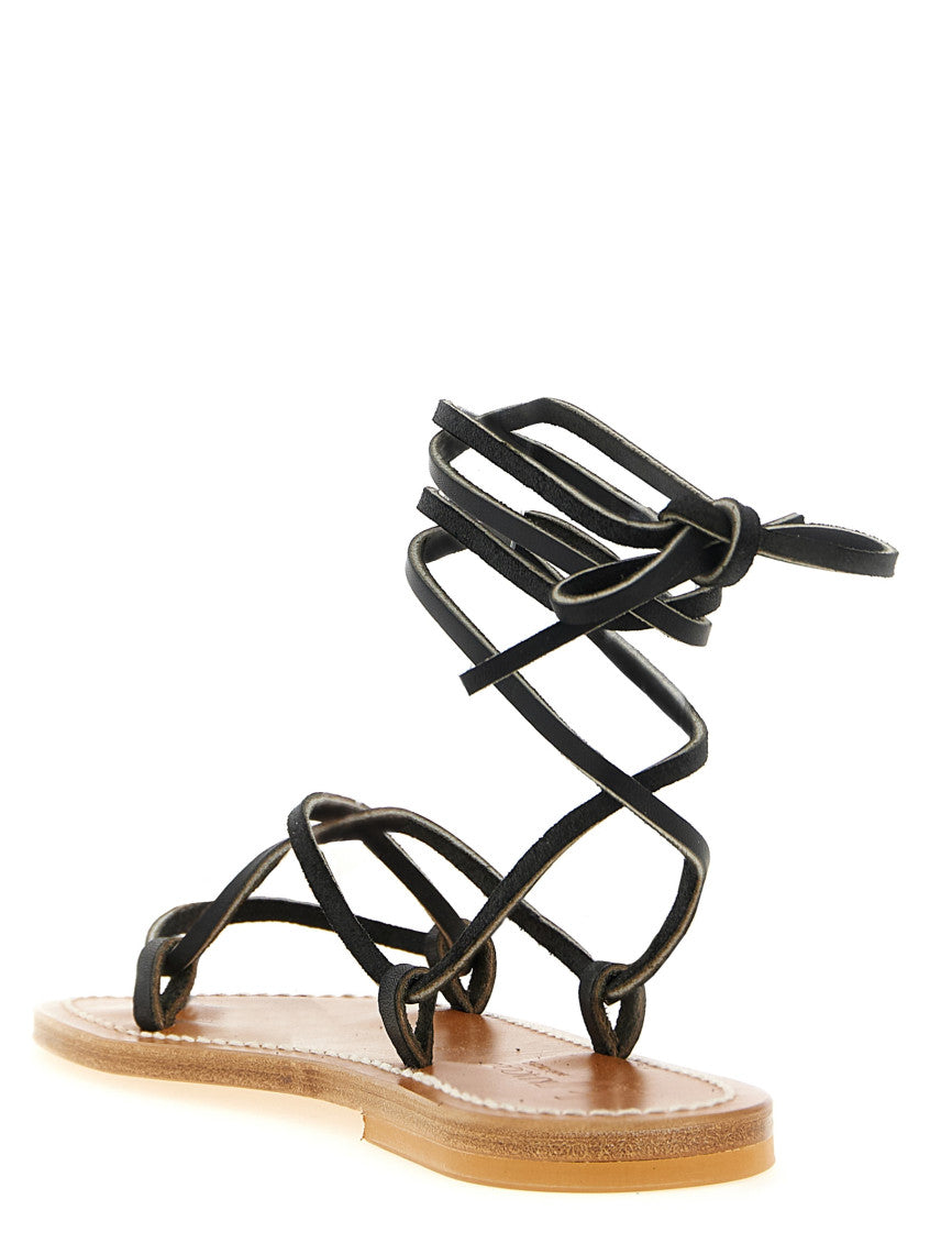 Black Leather Sandals 3