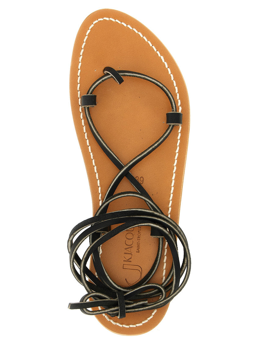 Black Leather Sandals 4