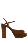 Brown Ankle Strap Heels 1