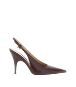 Dark Brown Slingback Pumps 1