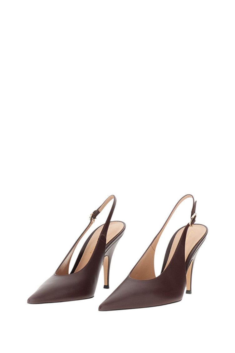 Dark Brown Slingback Pumps 2
