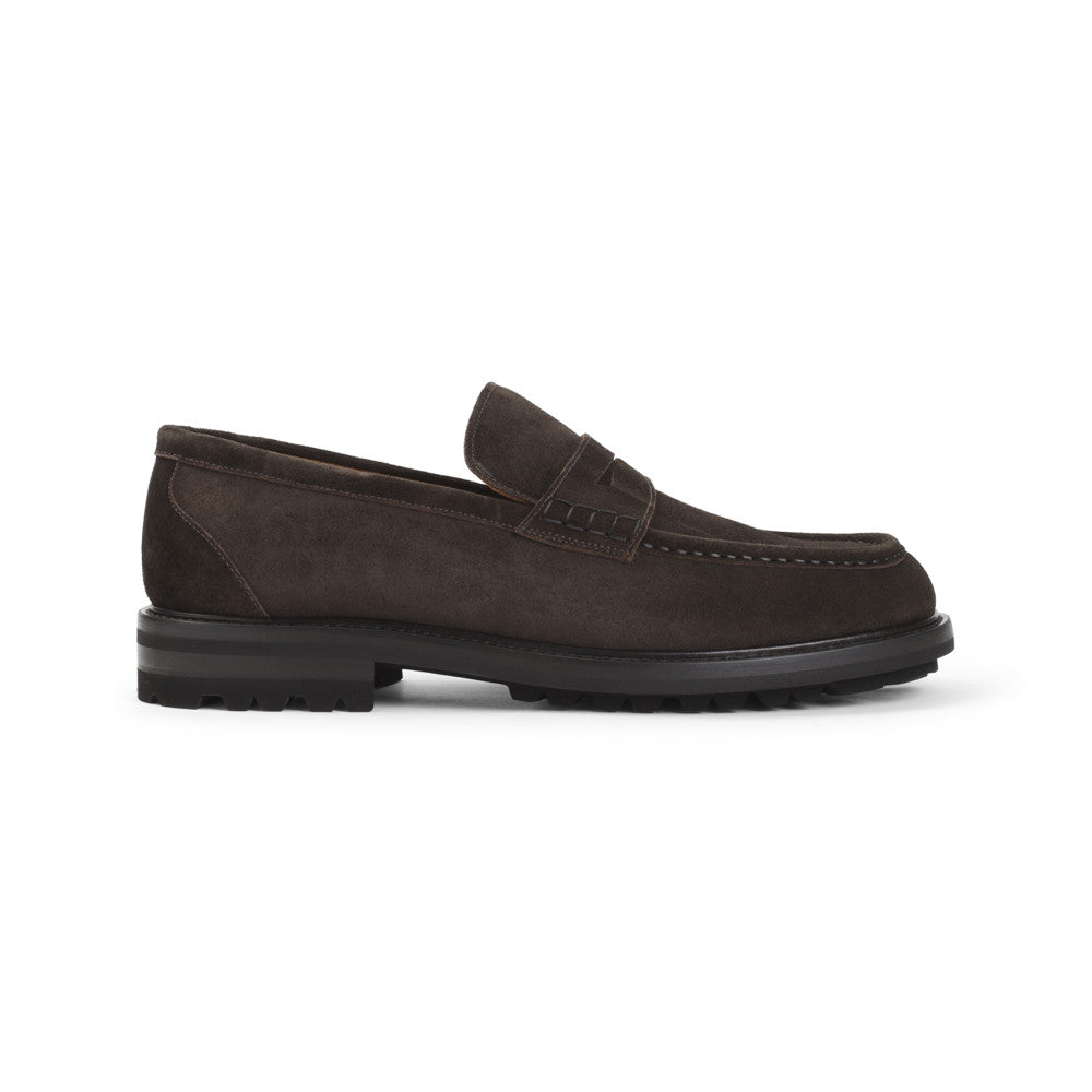Dark Brown Suede Loafers 1