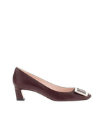 Maroon Buckle Pumps 1