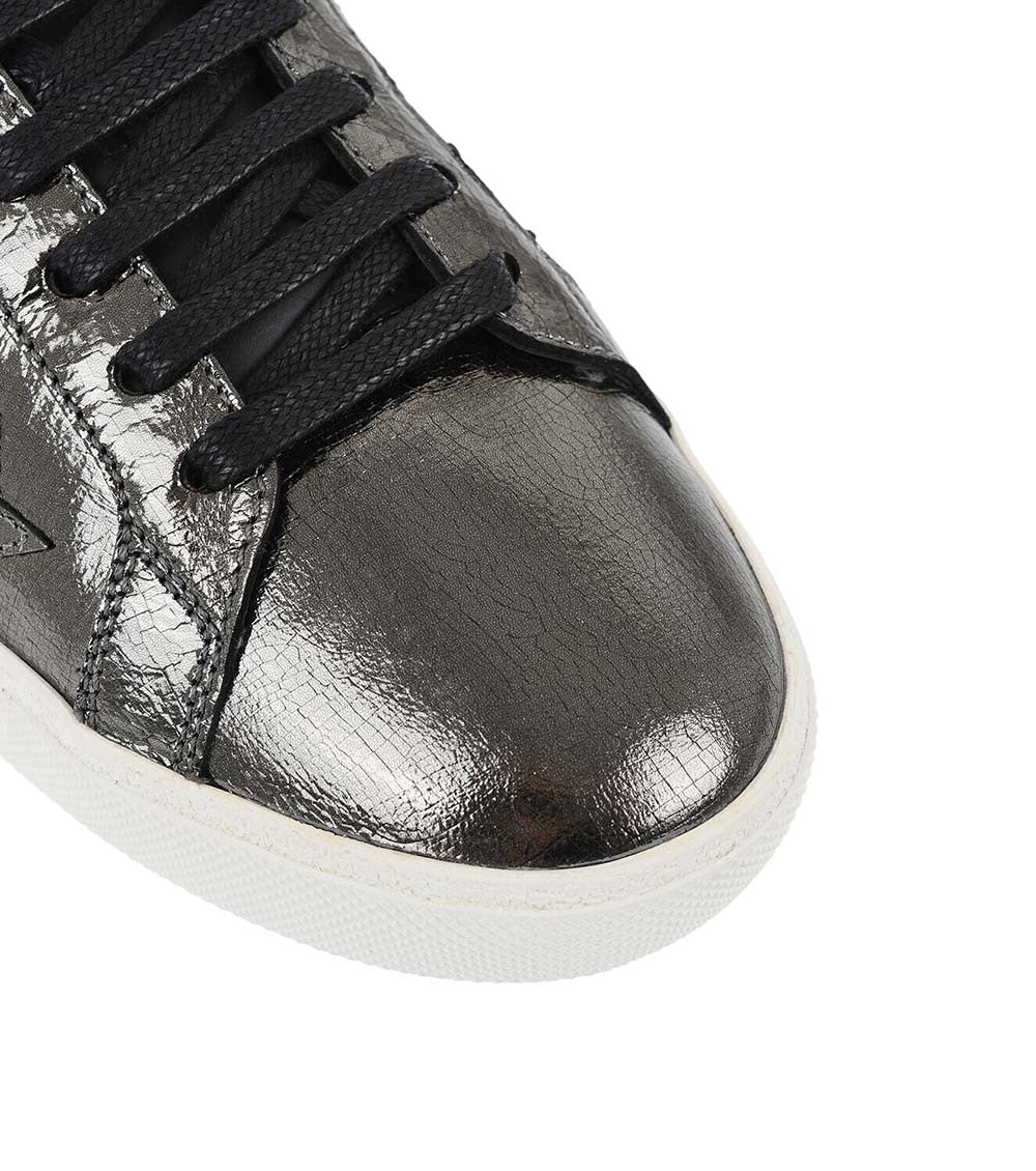 Black Low Metallic Sneakers 2