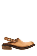 Brown Slingback Mules 1