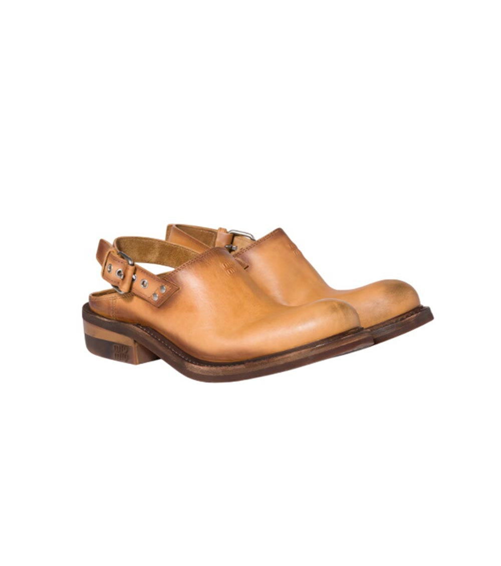 Brown Slingback Mules 2