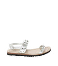 Silver Leather Sandals 1