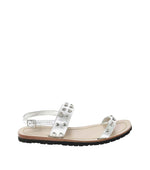 Silver Leather Sandals 1