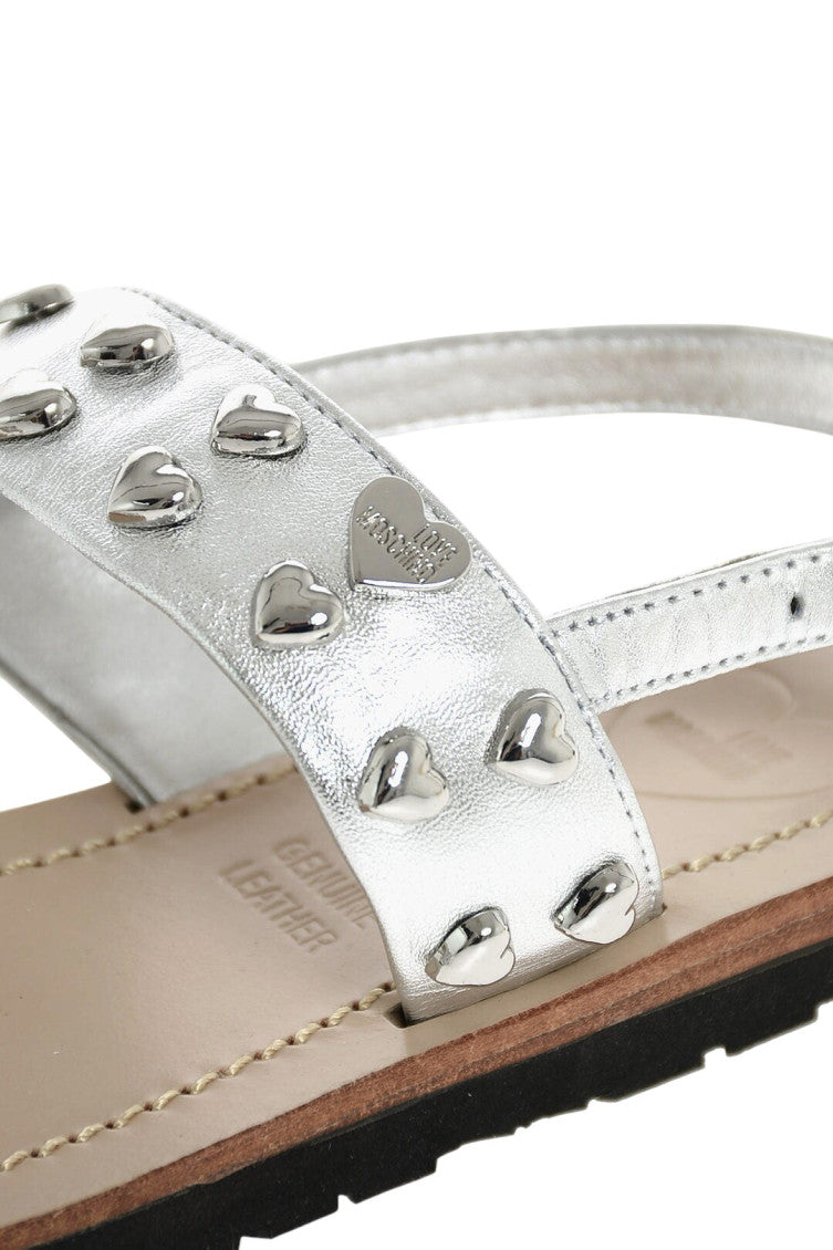 Silver Leather Sandals 3