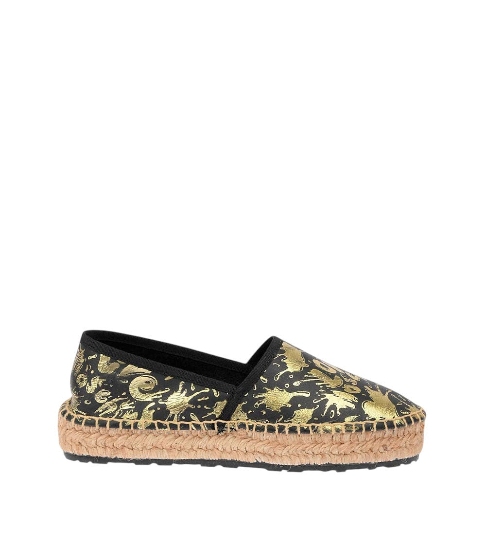 Black Printed Espadrilles 1