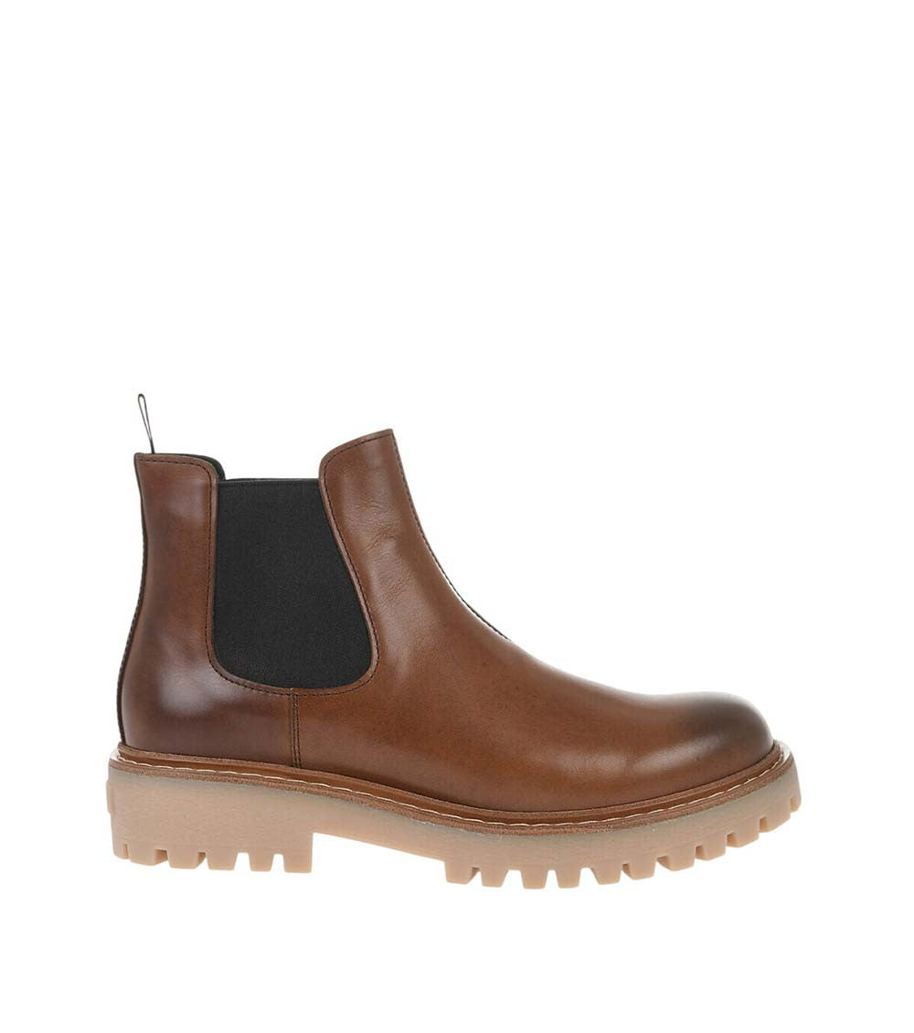 Brown Leather Chelsea Boots 1