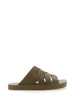 Green Slip On Sandals 1