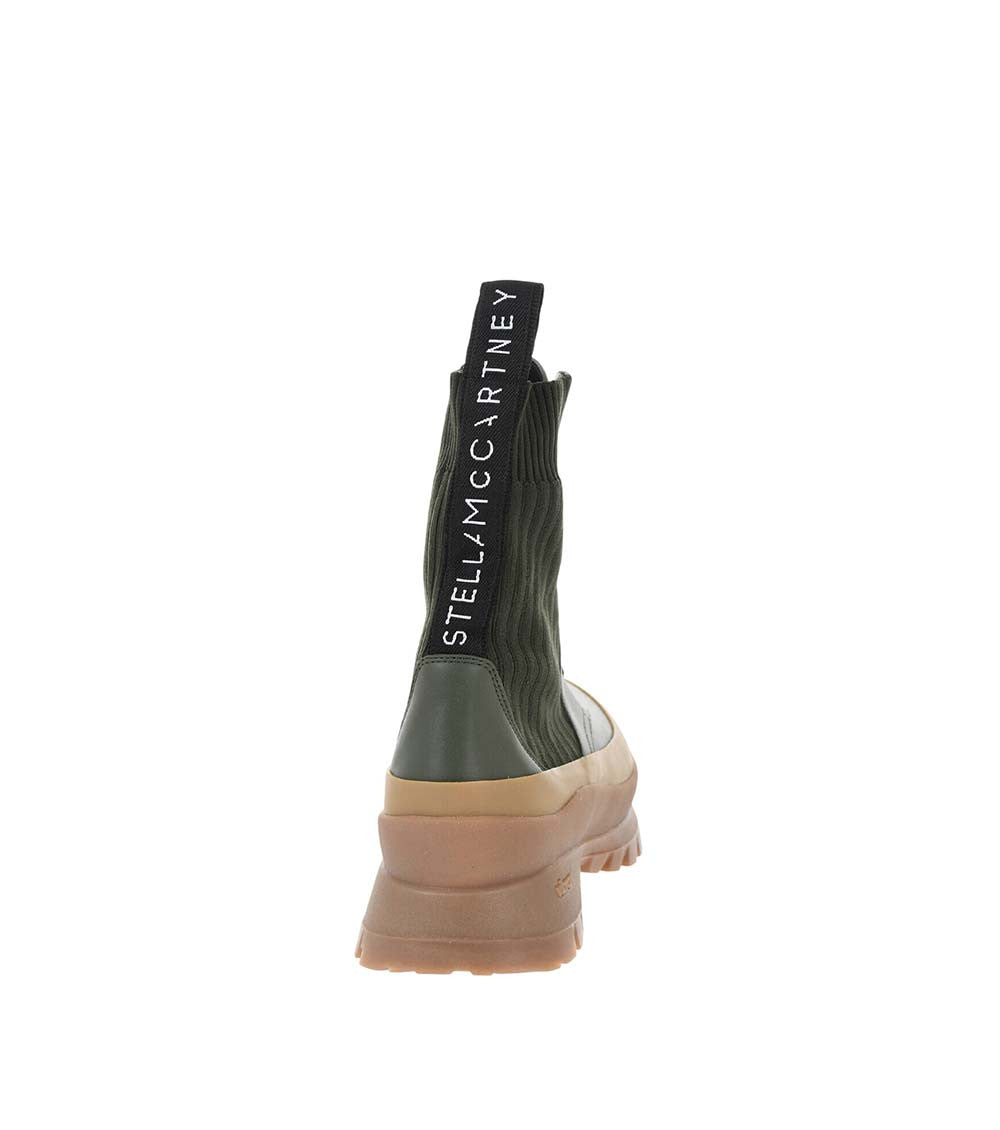 Dark Green Leather Combat Boots 2