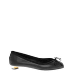 Black Leather Ballet Flats 1