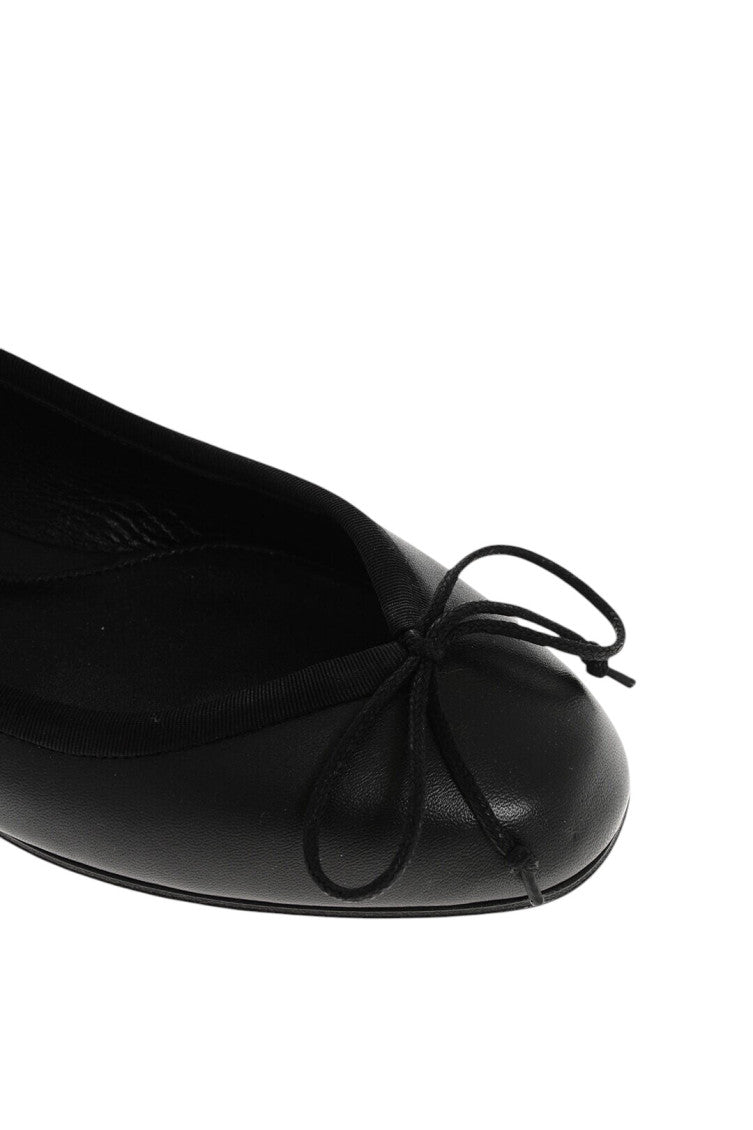 Black Leather Ballet Flats 2