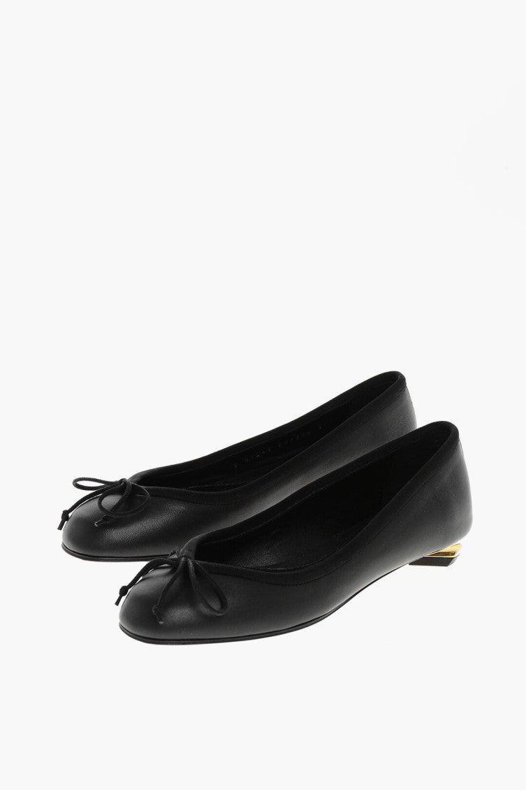 Black Leather Ballet Flats 3