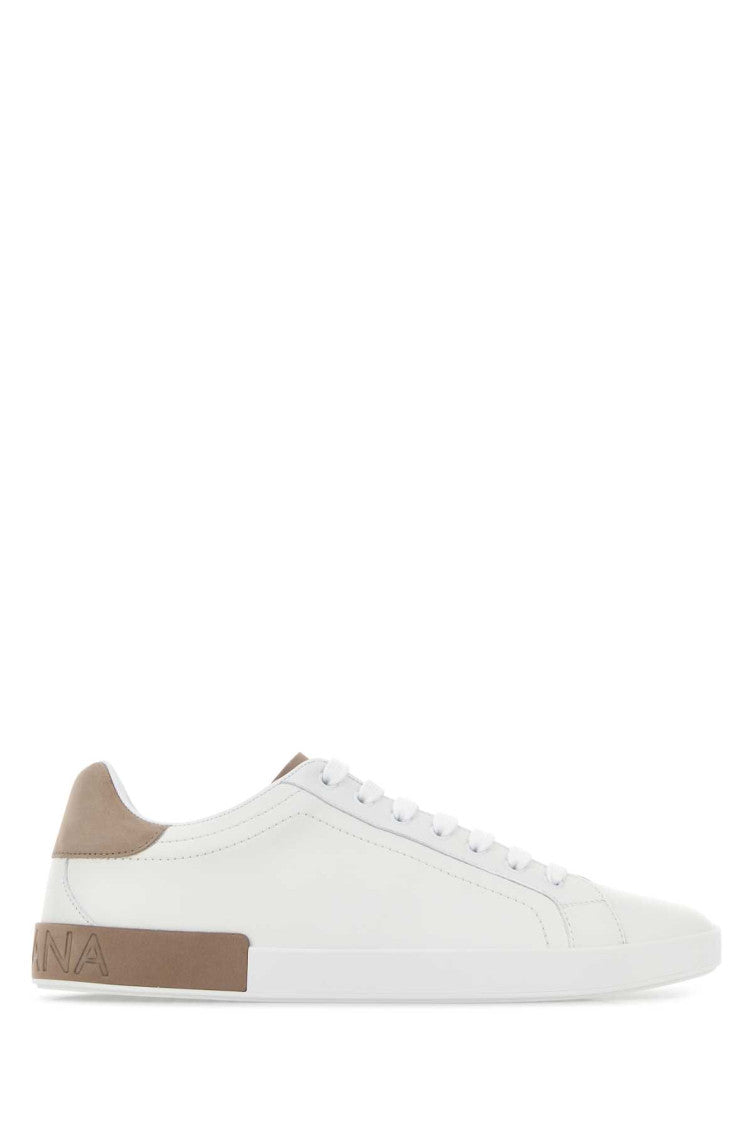 White Color Block Sneakers 1