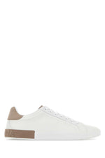 White Color Block Sneakers 1