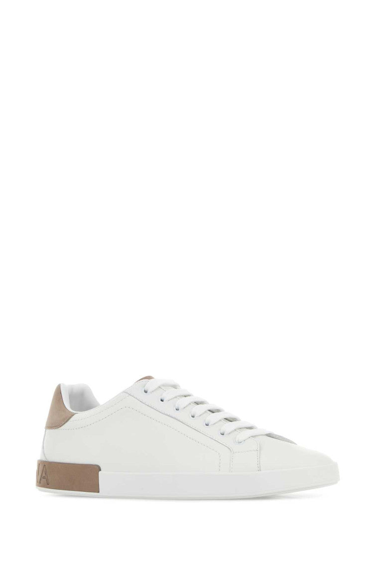 White Color Block Sneakers 2