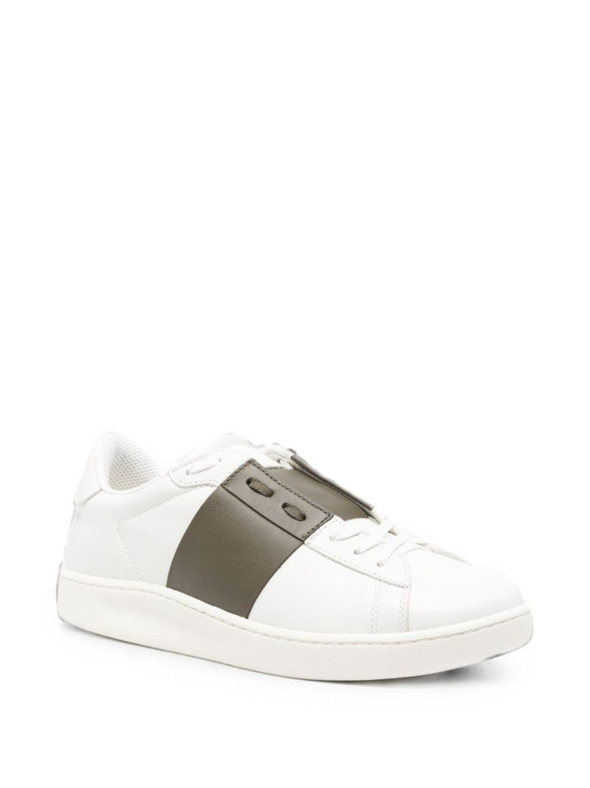 White Open Low-Top Sneakers 2