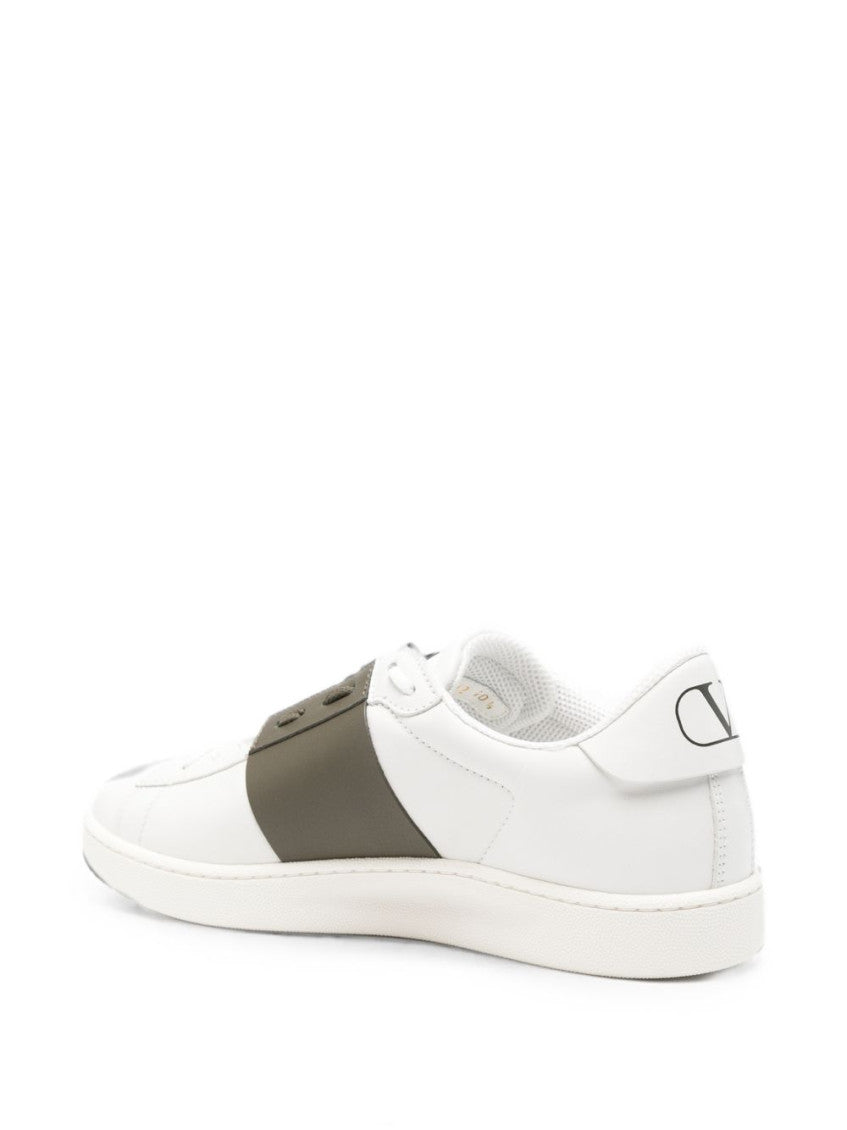 White Open Low-Top Sneakers 3