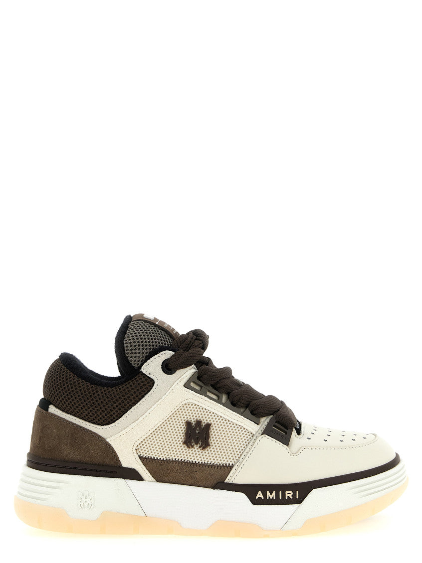 Brown Color Block Sneakers 1