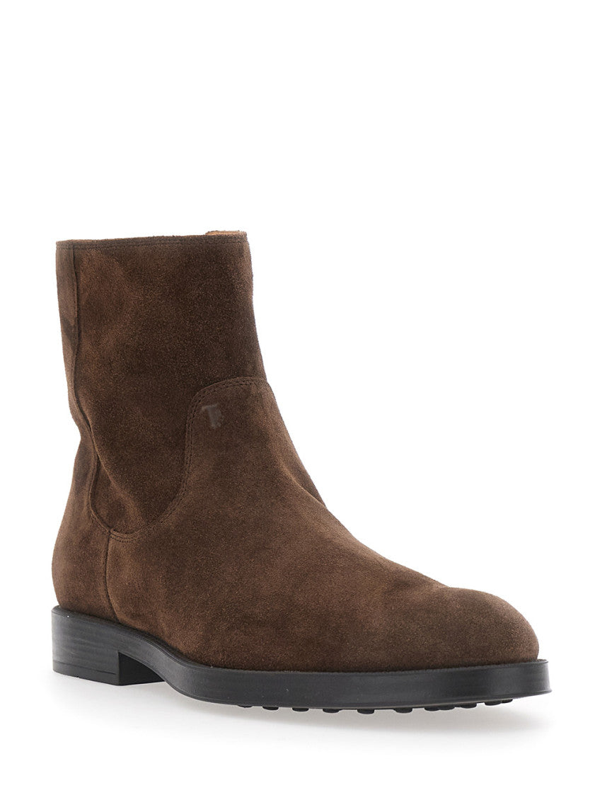 Brown Zipper Boots 2