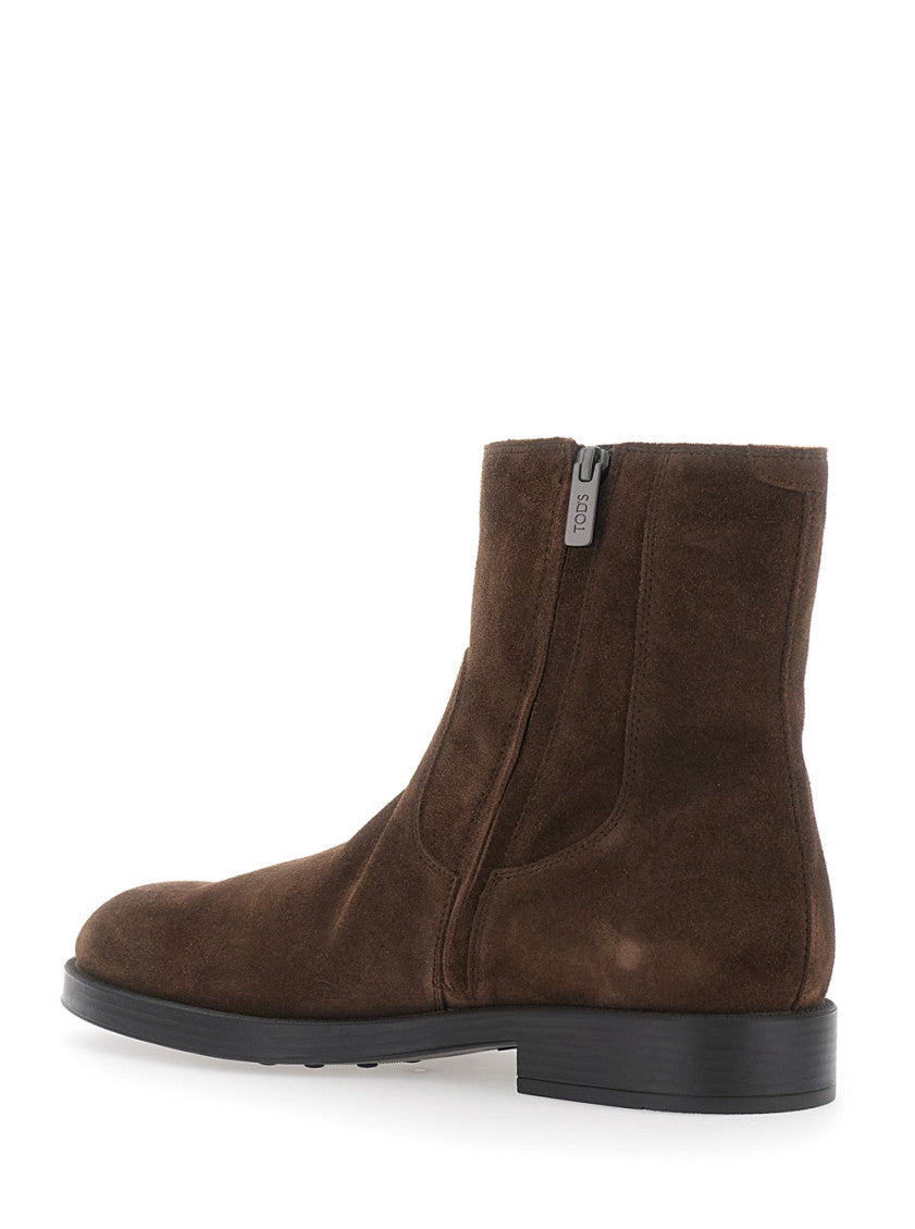 Brown Zipper Boots 3