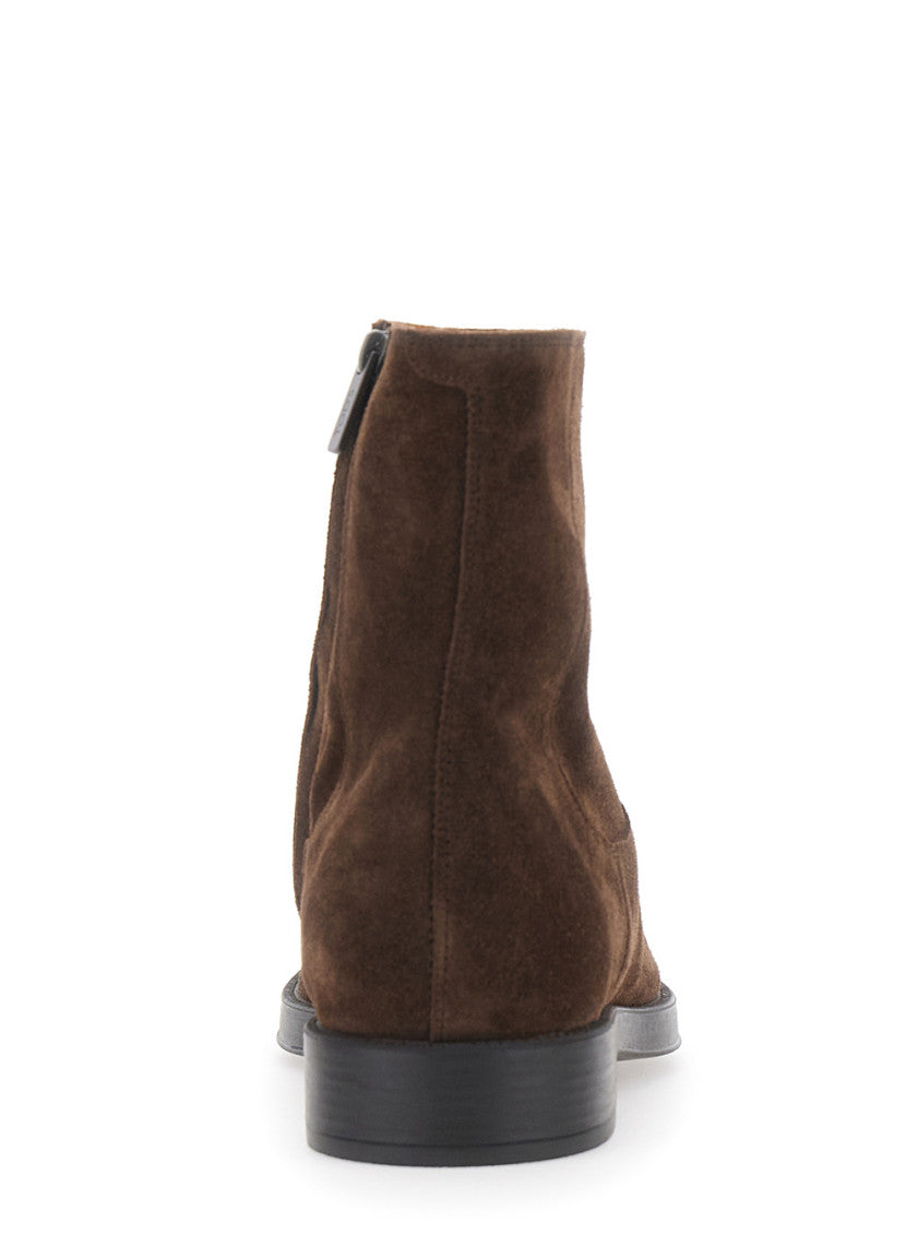 Brown Zipper Boots 4