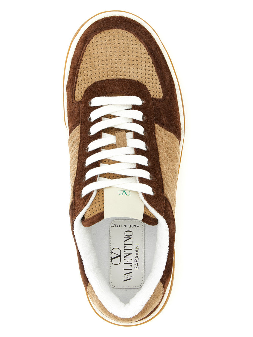Brown Color Block Sneakers 4