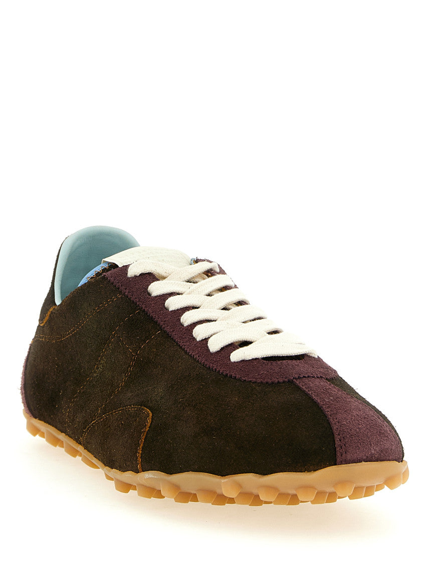 Brown Color Block Sneakers 2