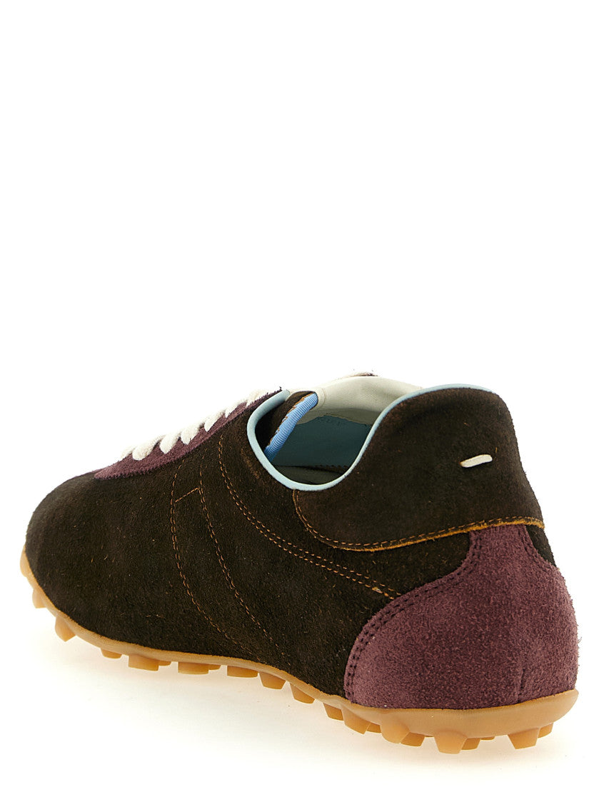 Brown Color Block Sneakers 3