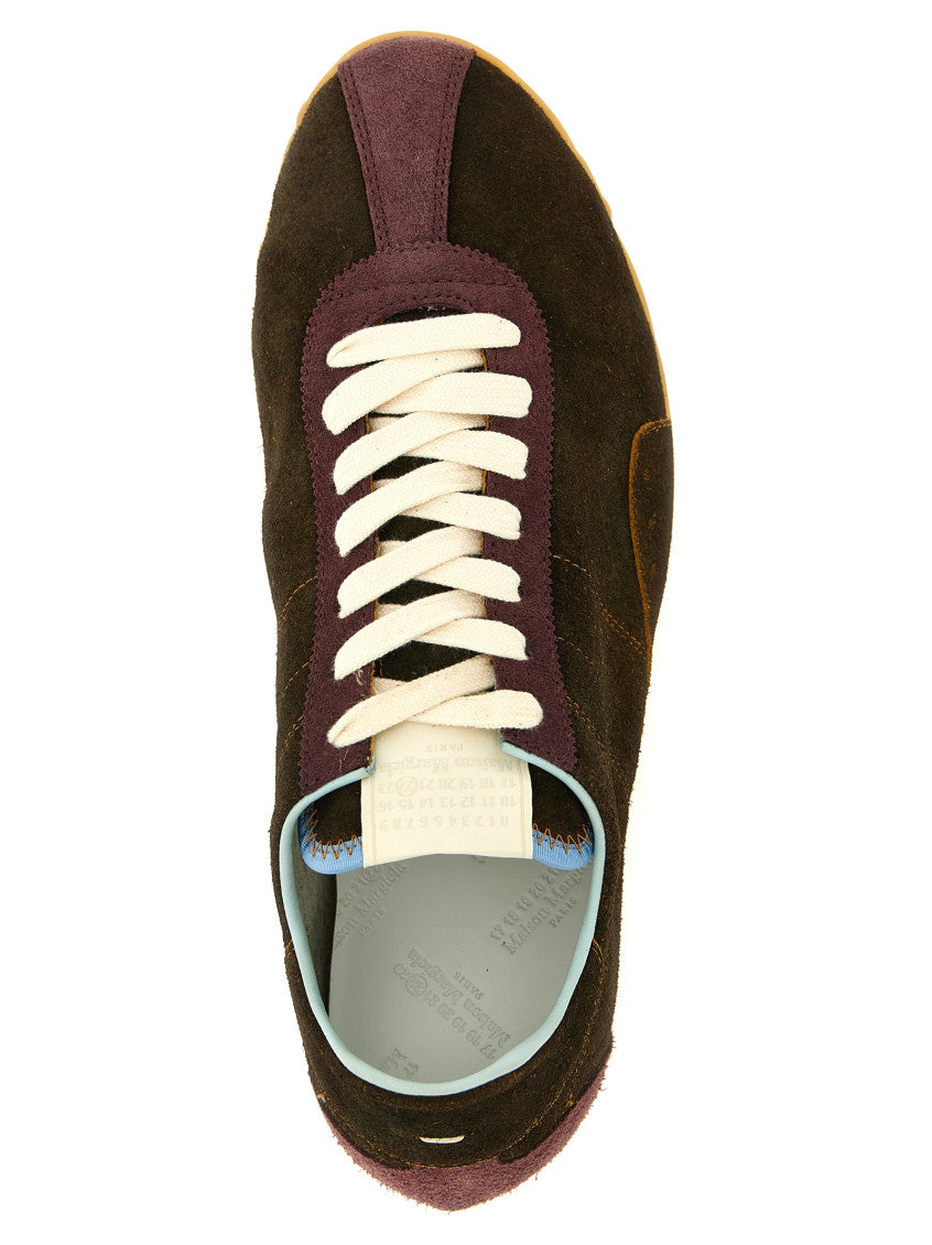 Brown Color Block Sneakers 4