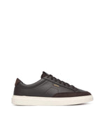 Dark Brown Color Block Sneakers 1