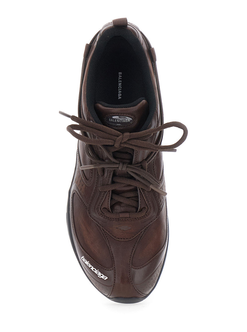 Brown Radar Logo Sneakers 4