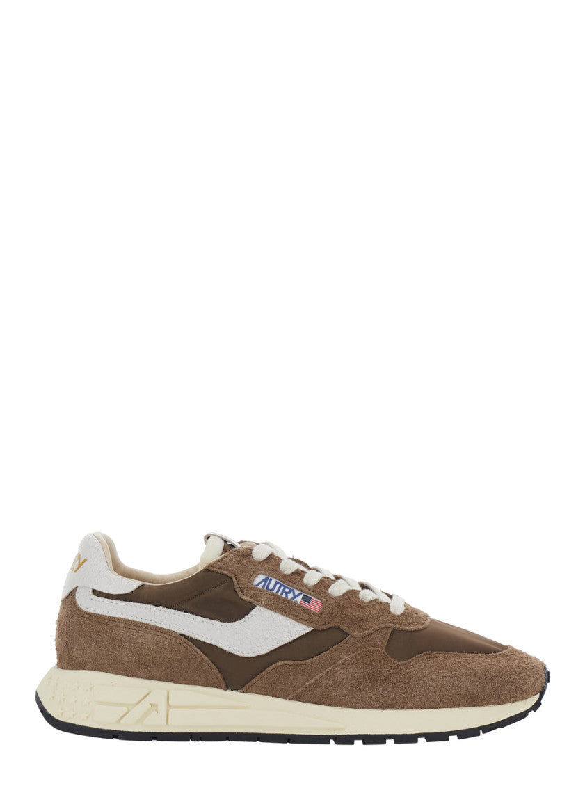 Brown Color Block Sneakers 1