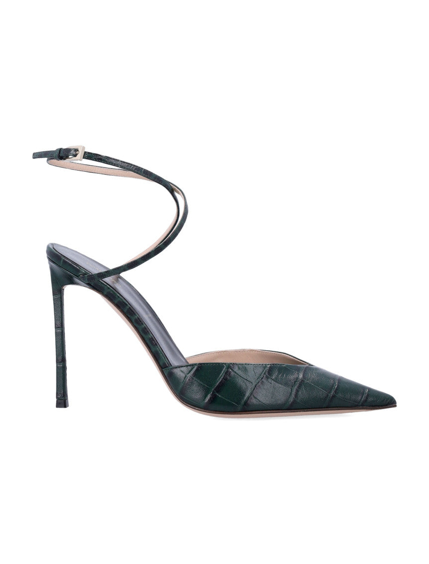 Dark Green Ankle Strap Pumps 1