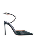 Dark Green Ankle Strap Pumps 1