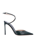Dark Green Ankle Strap Pumps 1