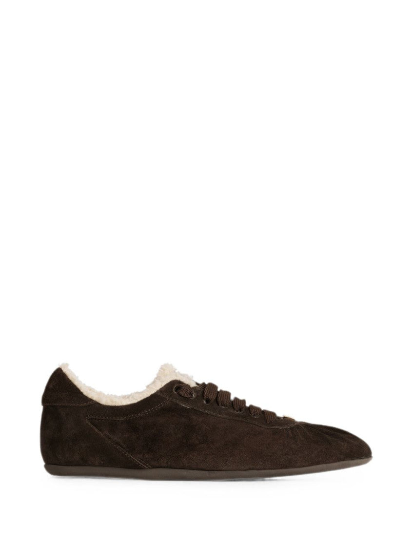 Dark Brown Logo Sneakers 1