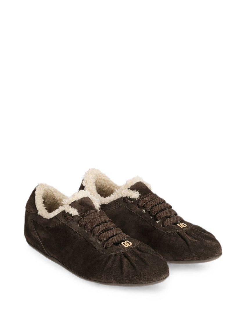 Dark Brown Logo Sneakers 2