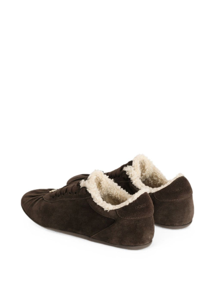 Dark Brown Logo Sneakers 3