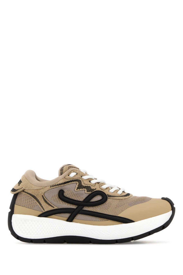 Beige Logo Sneakers 1