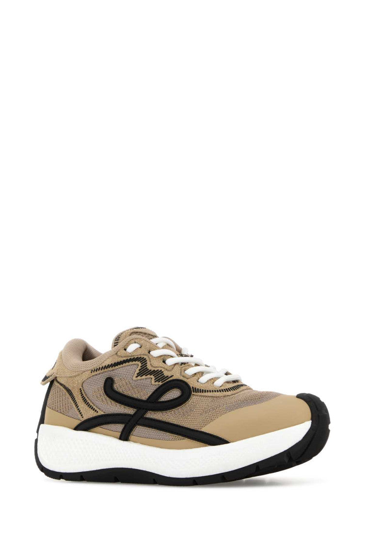 Beige Logo Sneakers 2