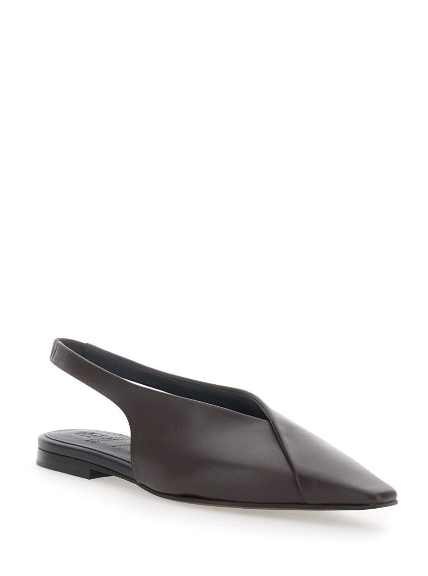 Dark Brown Slingback Ballet Flats 2