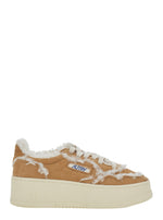 Beige Medalist Logo  Sneakers 1