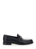 Black Gancini Leather Loafers 1