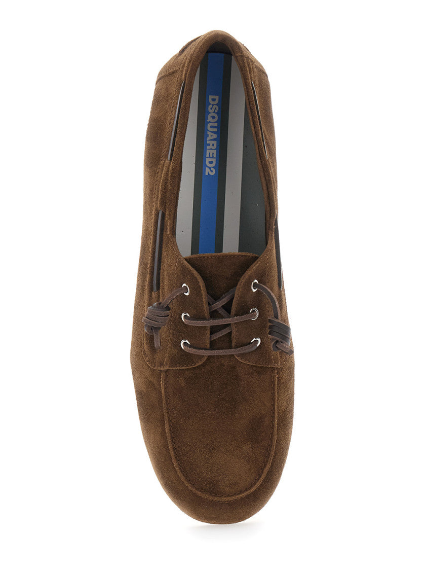Brown College Suede Loafers 4